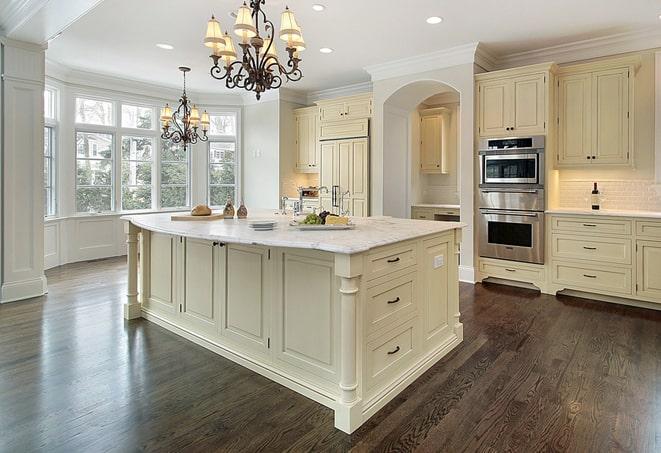 expertly installed laminate flooring in kitchen in Dellwood